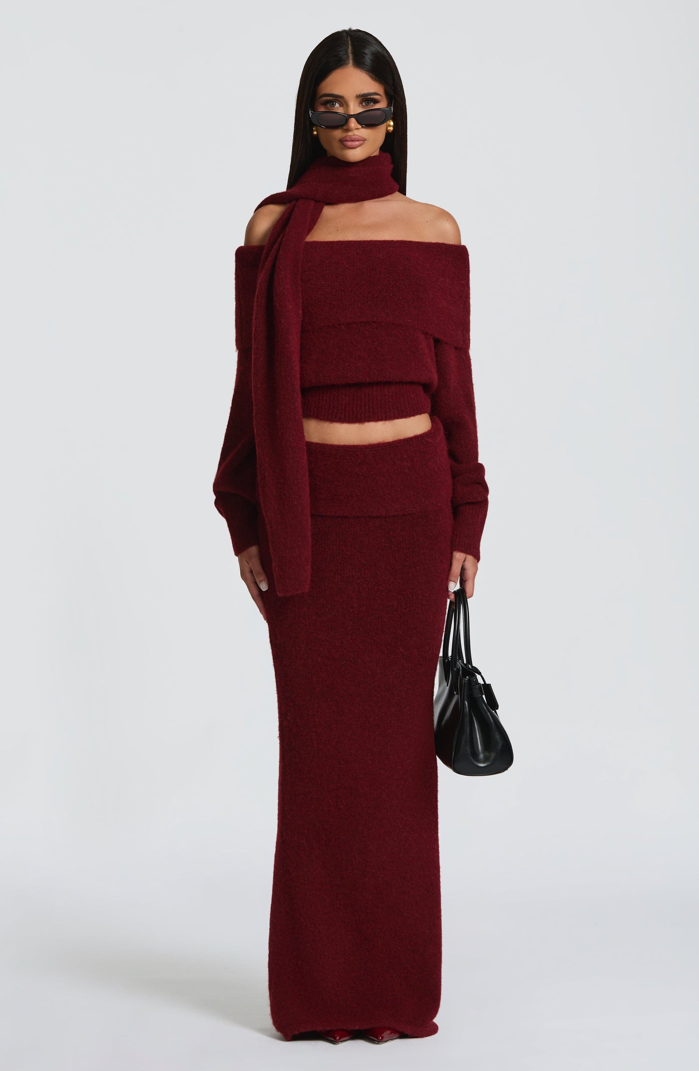 Andie Maxi Skirt - Burgundy Skirt Babyboo Fashion Premium Exclusive Design