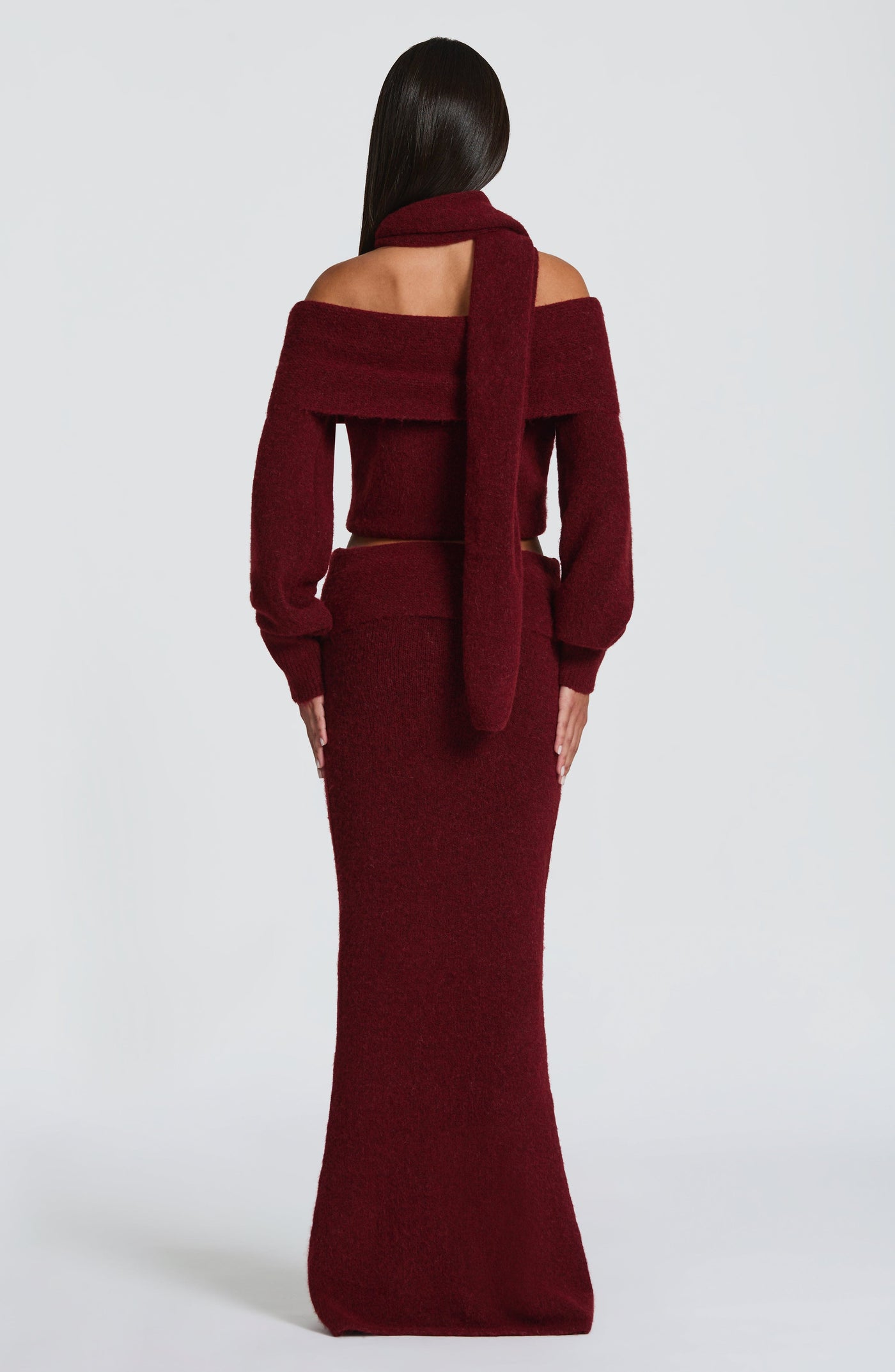 Andie Maxi Skirt - Burgundy Skirt Babyboo Fashion Premium Exclusive Design