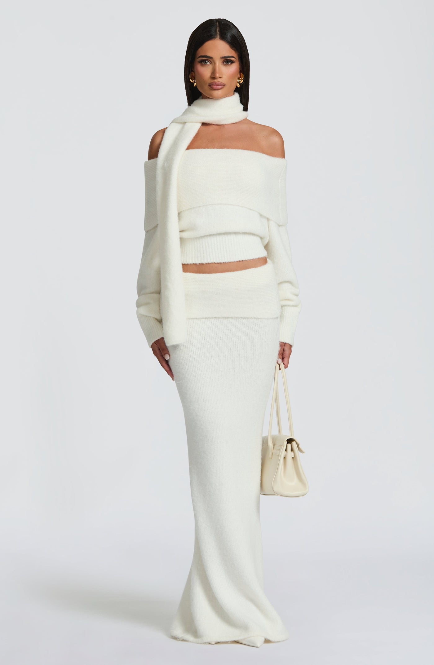 Andie Maxi Skirt - Ivory Skirt Babyboo Fashion Premium Exclusive Design