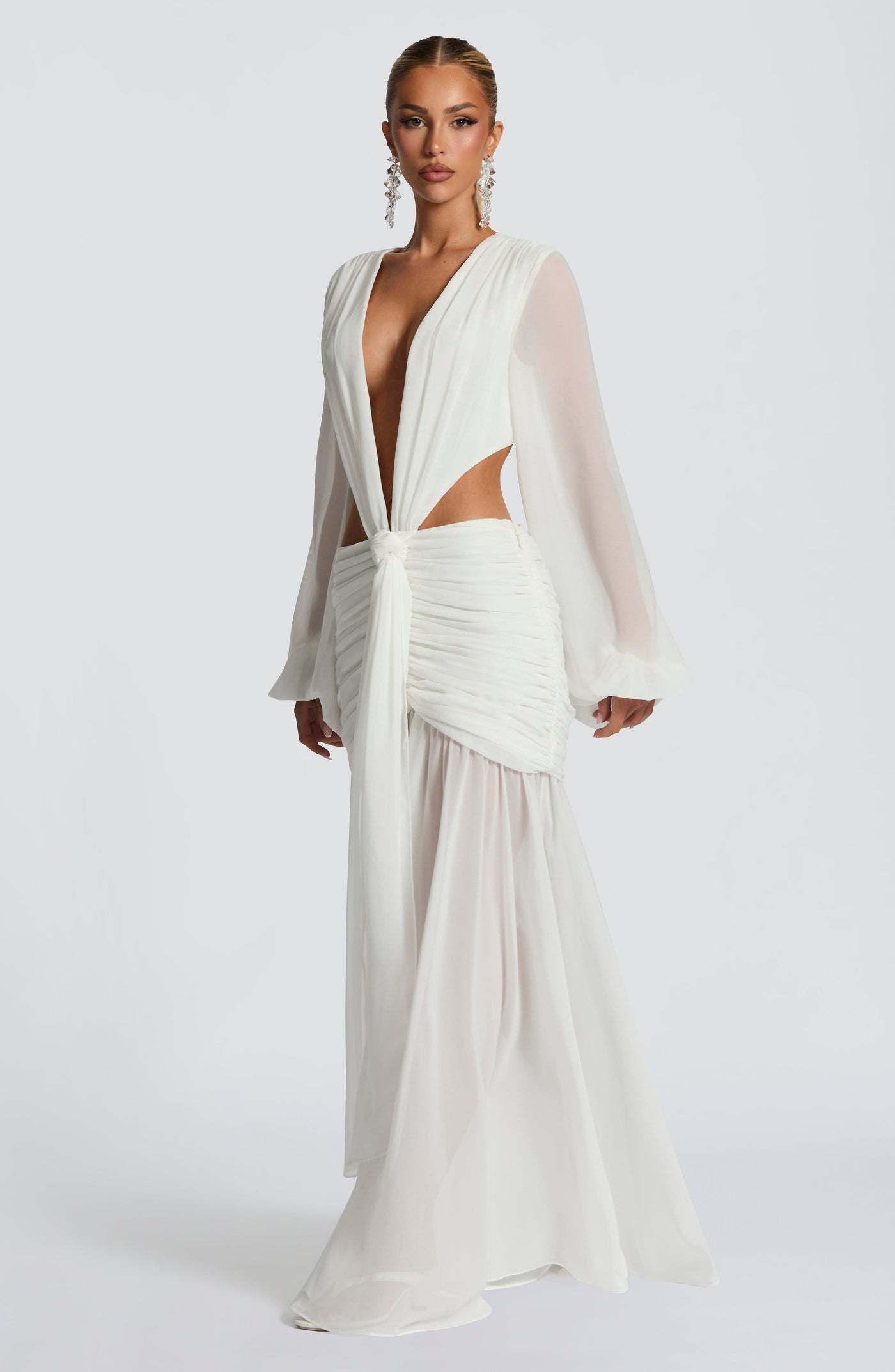 Andrina Maxi Dress - Ivory Dress Babyboo Fashion Premium Exclusive Design