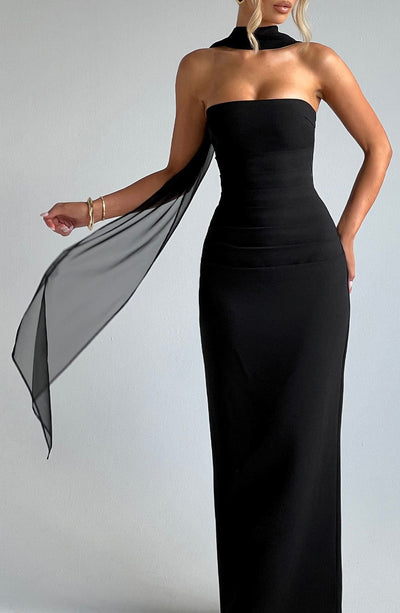 Ayla Scarf - Black Accessories ONE SIZE Babyboo Fashion Premium Exclusive Design