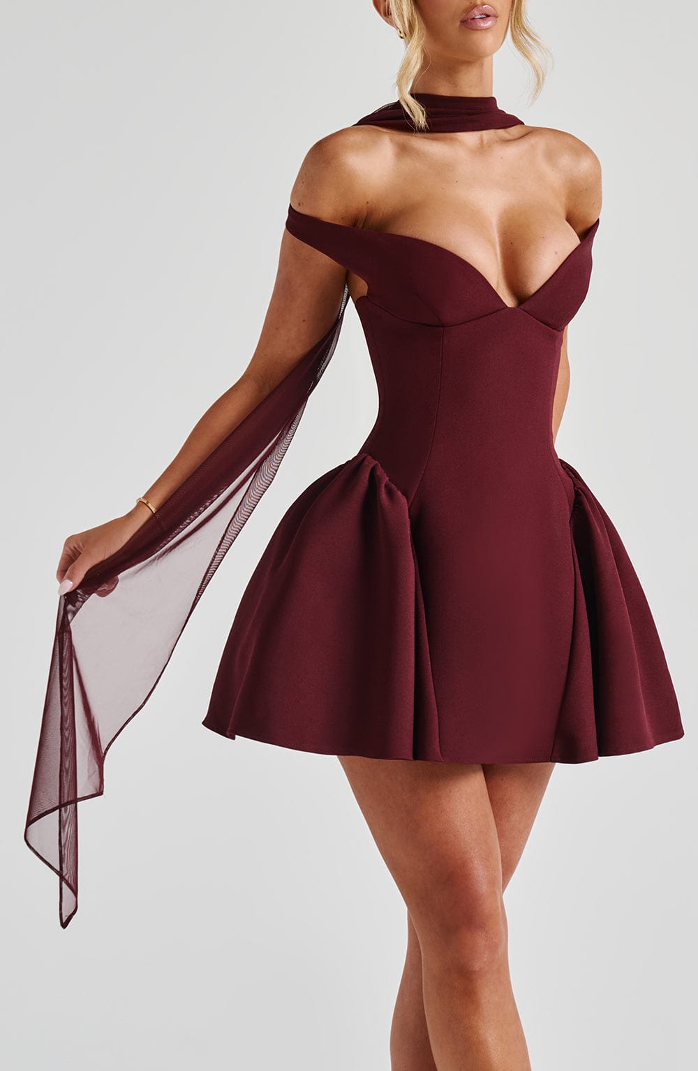 Ayla Scarf - Cherry Lacquer Accessories ONE SIZE Babyboo Fashion Premium Exclusive Design