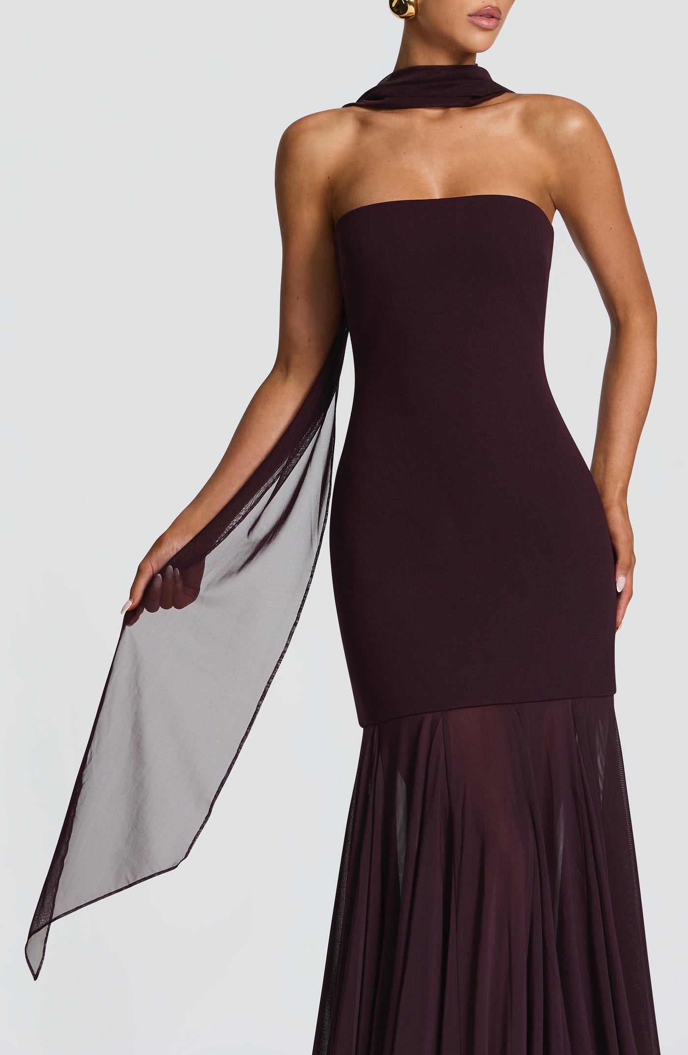 Ayla Scarf - Plum Accessories ONE SIZE Babyboo Fashion Premium Exclusive Design