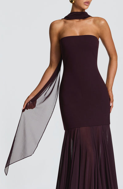 Ayla Scarf - Plum Accessories ONE SIZE Babyboo Fashion Premium Exclusive Design