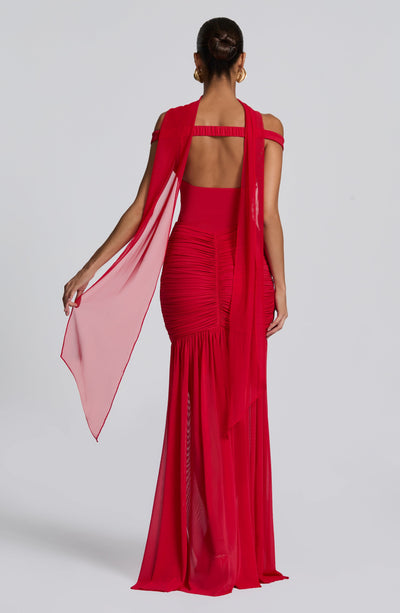 Ayla Scarf - Red Accessories ONE SIZE Babyboo Fashion Premium Exclusive Design