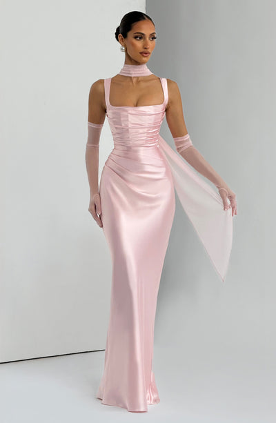 Calanthe Maxi Dress - Blush Dress Babyboo Fashion Premium Exclusive Design