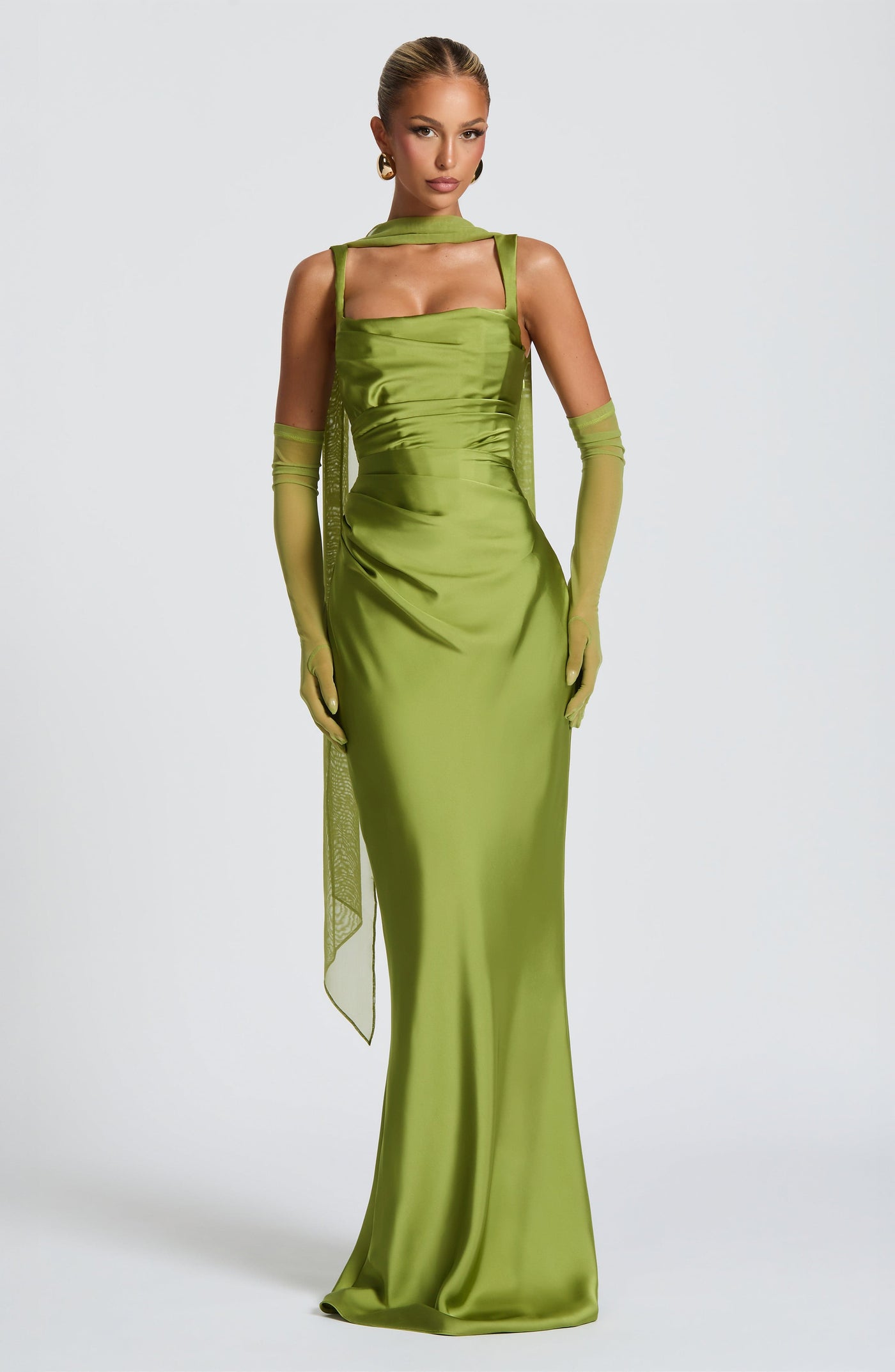 Calanthe Maxi Dress - Olive Dress Babyboo Fashion Premium Exclusive Design