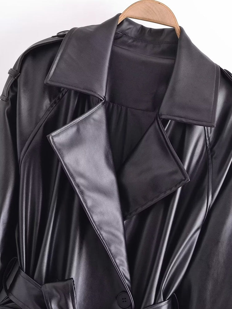 Lily Leather Coat