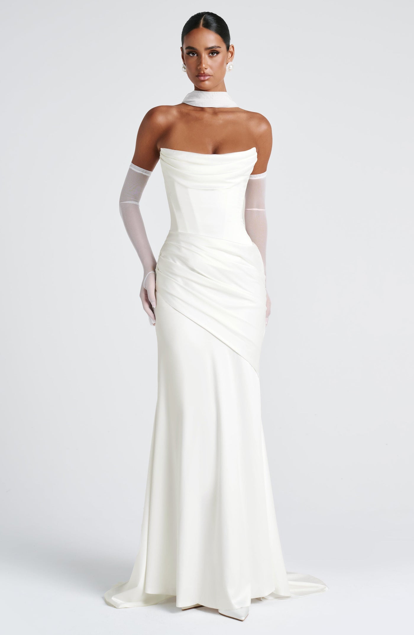 Kensington Maxi Dress - Ivory Dress Babyboo Fashion Premium Exclusive Design