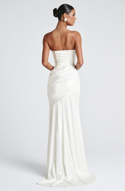 Kensington Maxi Dress - Ivory Dress Babyboo Fashion Premium Exclusive Design