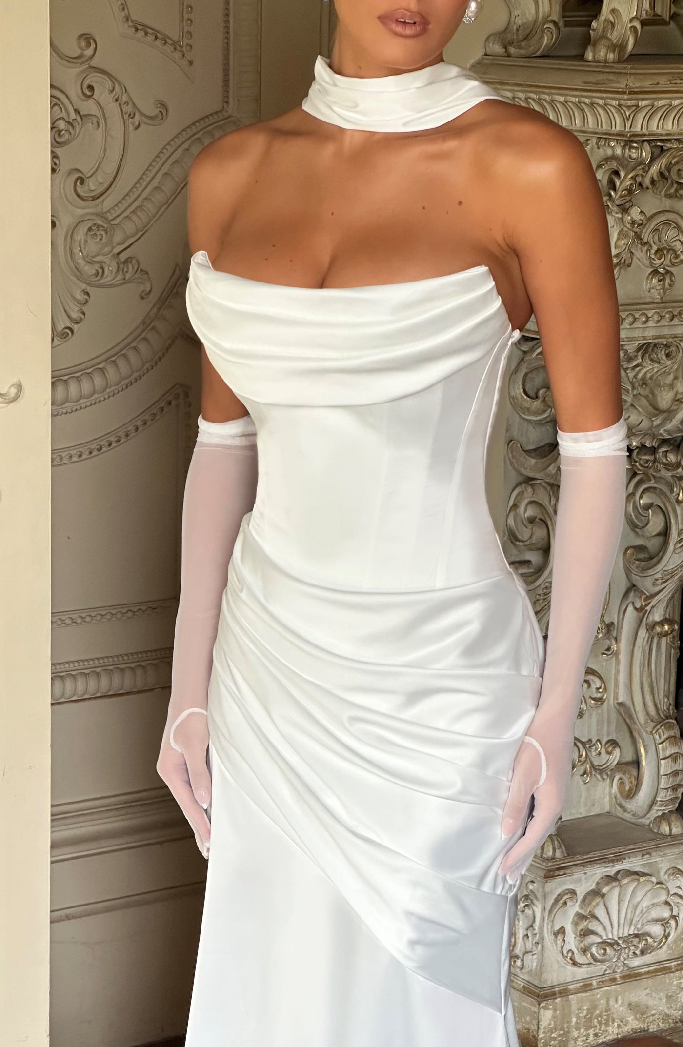 Kensington Maxi Dress - Ivory Dress Babyboo Fashion Premium Exclusive Design