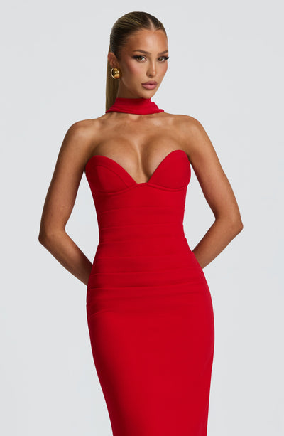 Lindsey Maxi Dress - Red Dress Babyboo Fashion Premium Exclusive Design