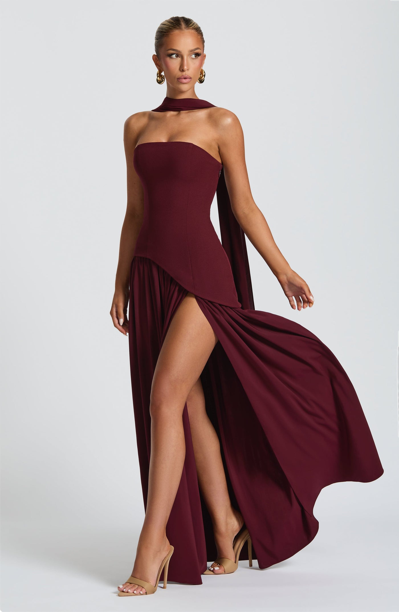 Maliyah Maxi Dress - Cherry Lacquer Dress Babyboo Fashion Premium Exclusive Design