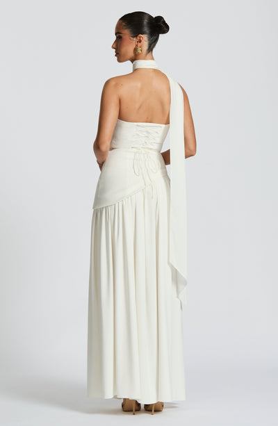 Maliyah Maxi Dress - Ivory Dress Babyboo Fashion Premium Exclusive Design