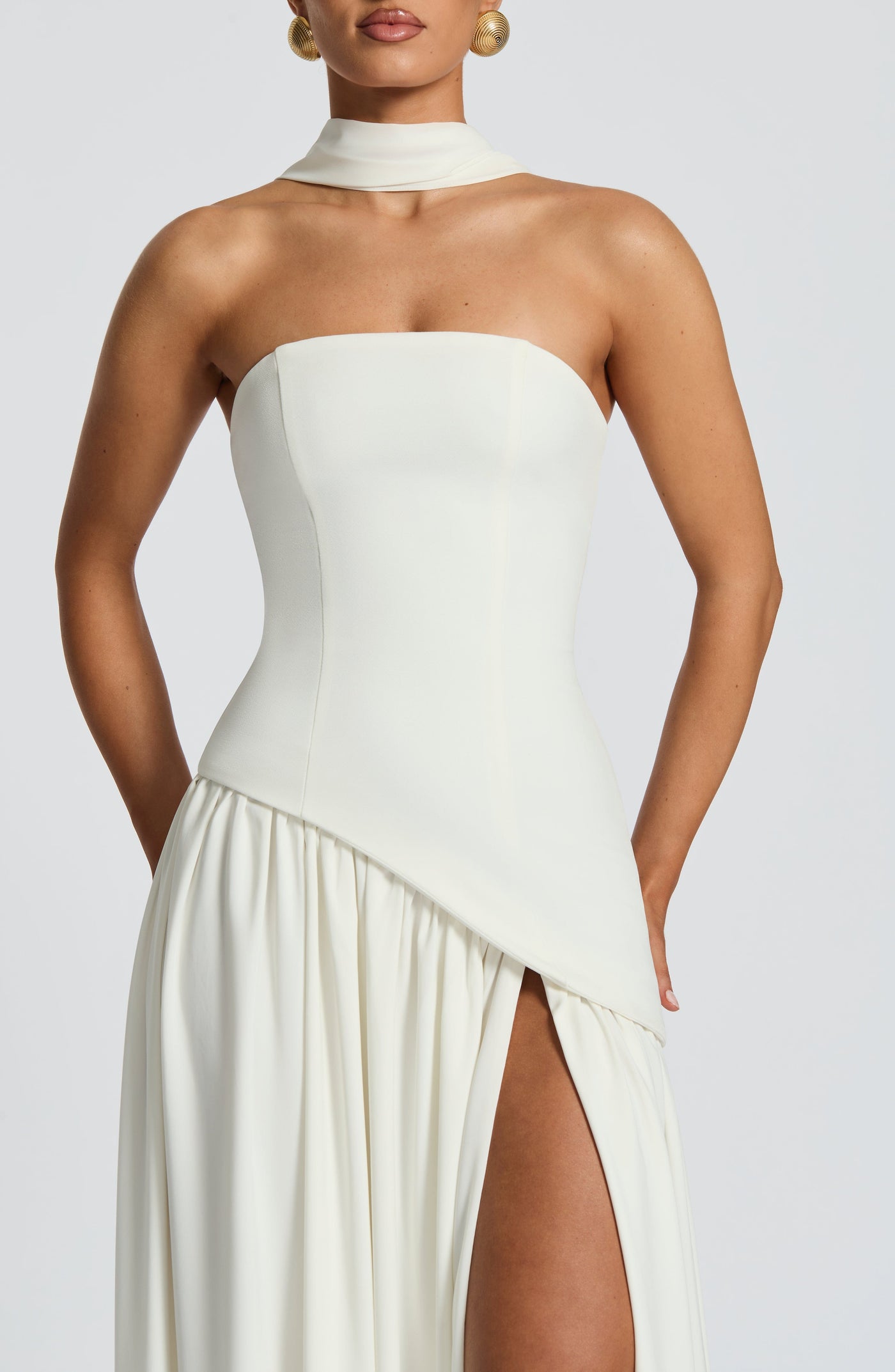 Maliyah Maxi Dress - Ivory Dress Babyboo Fashion Premium Exclusive Design