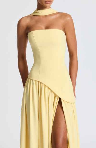 Maliyah Maxi Dress - Lemon Dress Babyboo Fashion Premium Exclusive Design