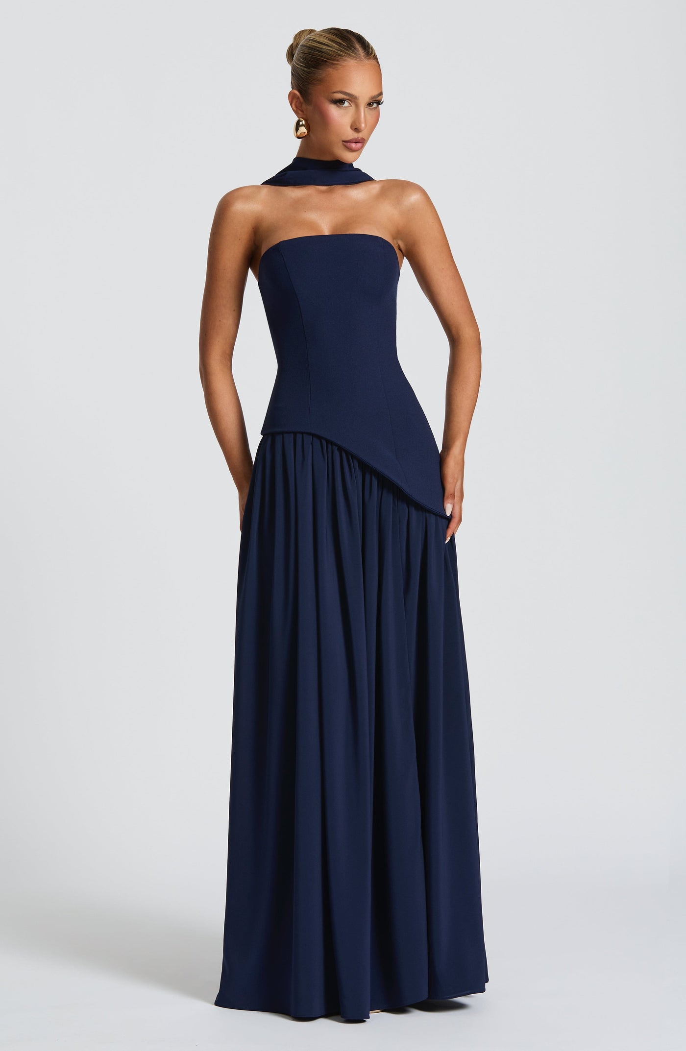 Maliyah Maxi Dress - Navy Dress Babyboo Fashion Premium Exclusive Design