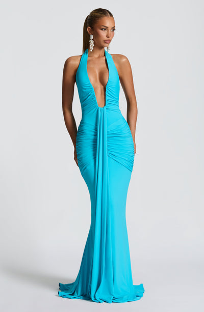 Rosetta Maxi Dress - Aqua Dress Babyboo Fashion Premium Exclusive Design