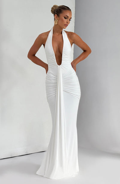 Rosetta Maxi Dress - White Dress Babyboo Fashion Premium Exclusive Design