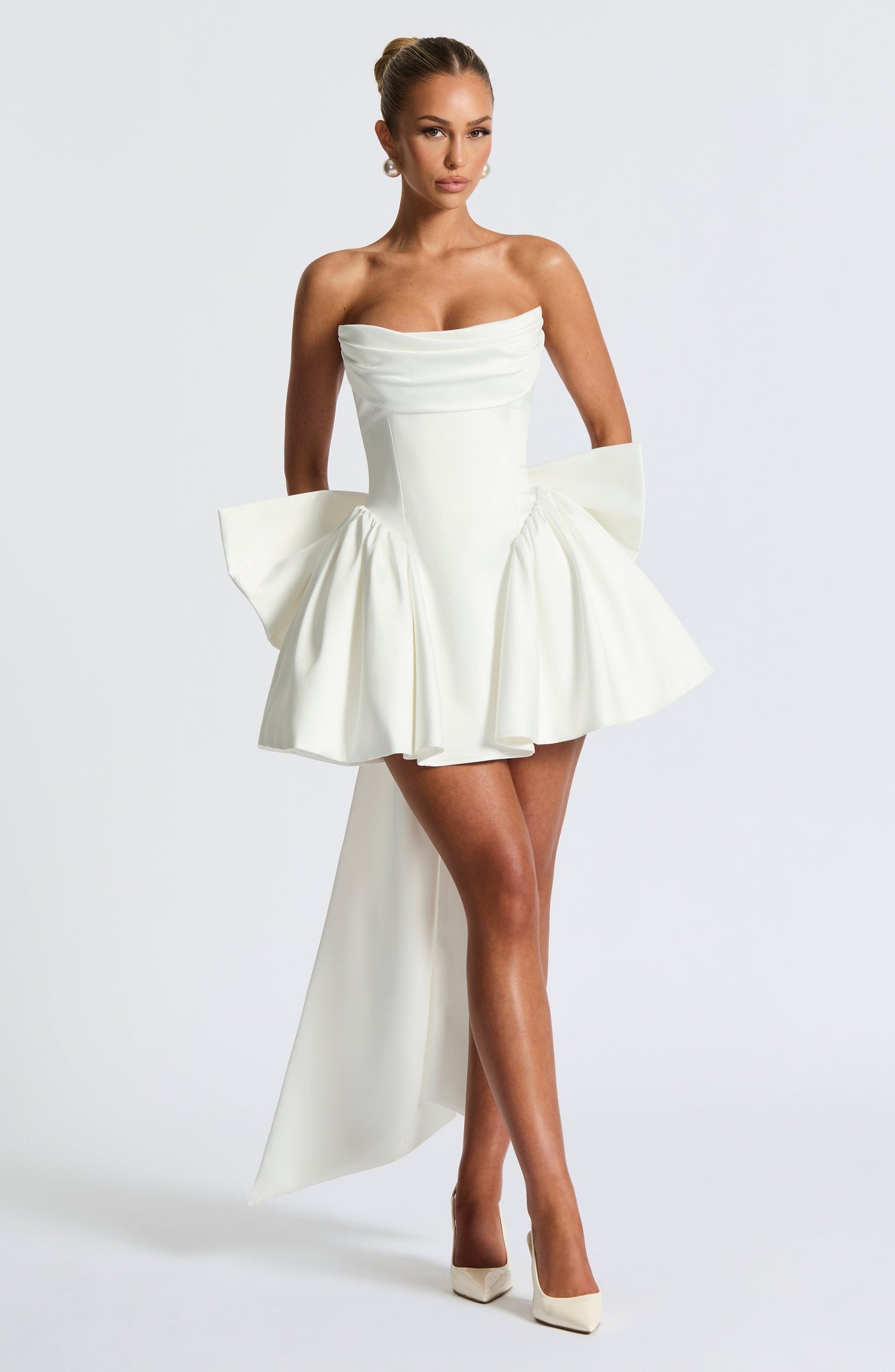 Trinity Mini Dress - Ivory Dress XS Babyboo Fashion Premium Exclusive Design