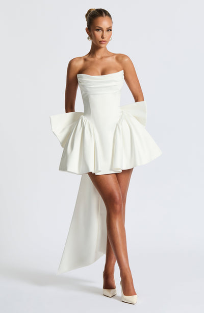 Trinity Mini Dress - Ivory Dress XS Babyboo Fashion Premium Exclusive Design