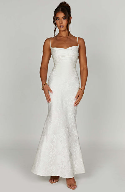 Whitney Maxi Dress - Ivory Dress Babyboo Fashion Premium Exclusive Design