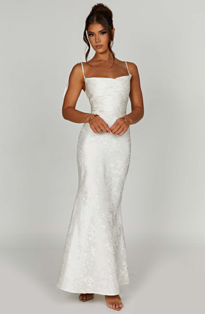 Whitney Maxi Dress - Ivory Dress Babyboo Fashion Premium Exclusive Design