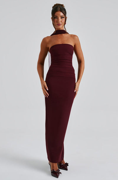 Yulia Maxi Dress - Cherry Lacquer Dress Babyboo Fashion Premium Exclusive Design