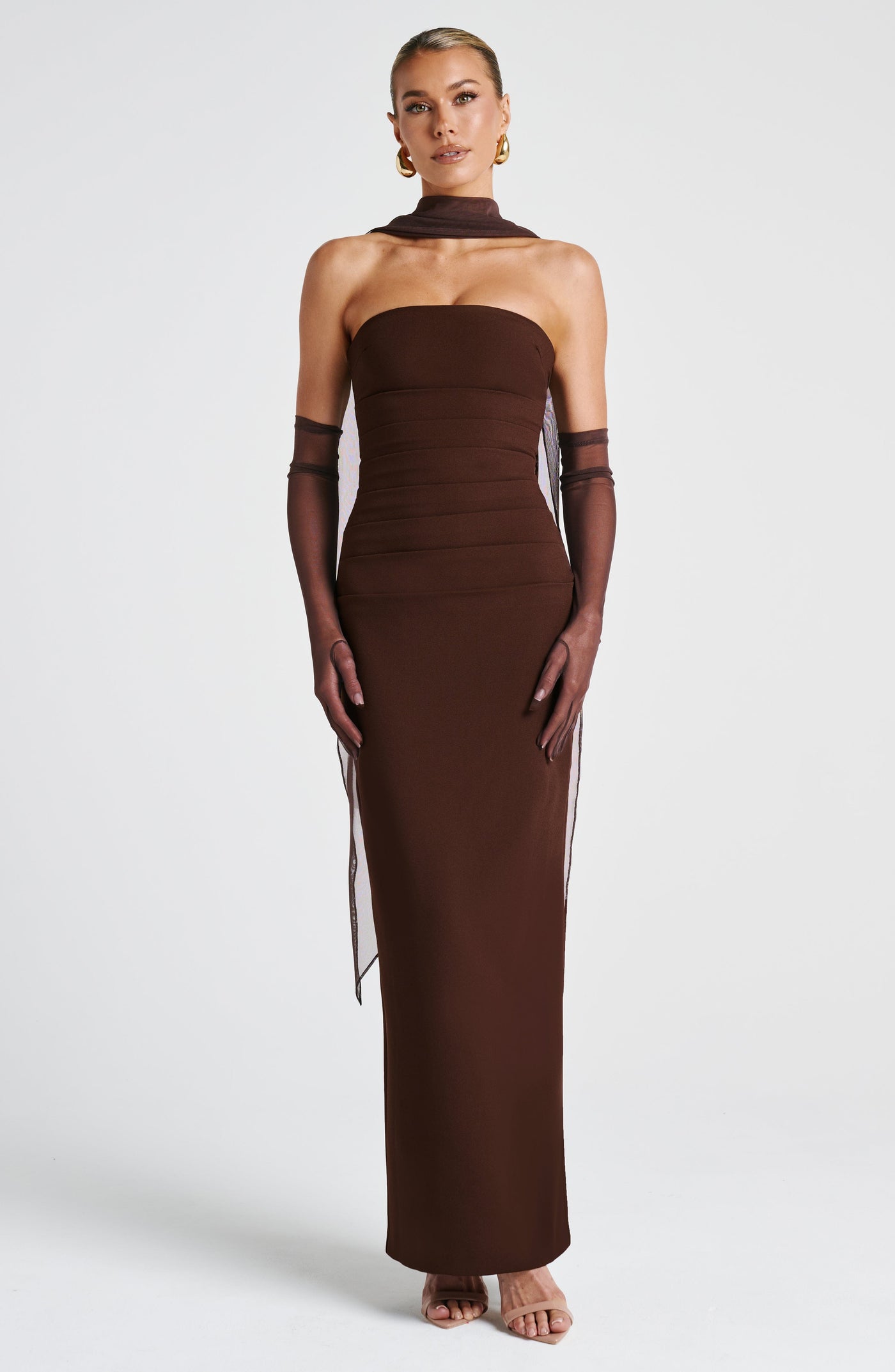 Yulia Maxi Dress - Plum Brown Dress Babyboo Fashion Premium Exclusive Design