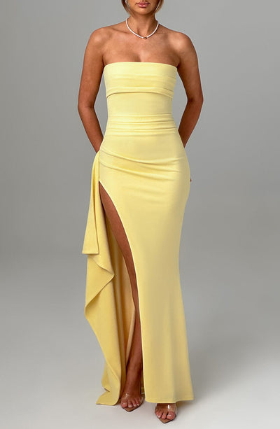 Zafira Maxi Dress - Lemon Dress Babyboo Fashion Premium Exclusive Design