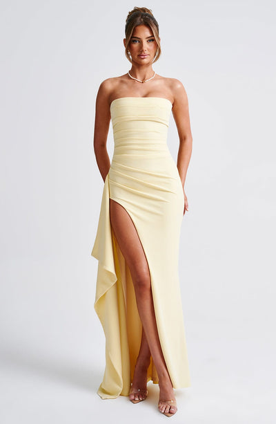Zafira Maxi Dress - Lemon Dress Babyboo Fashion Premium Exclusive Design